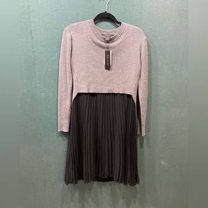 GRACIA mixed media sweater dress